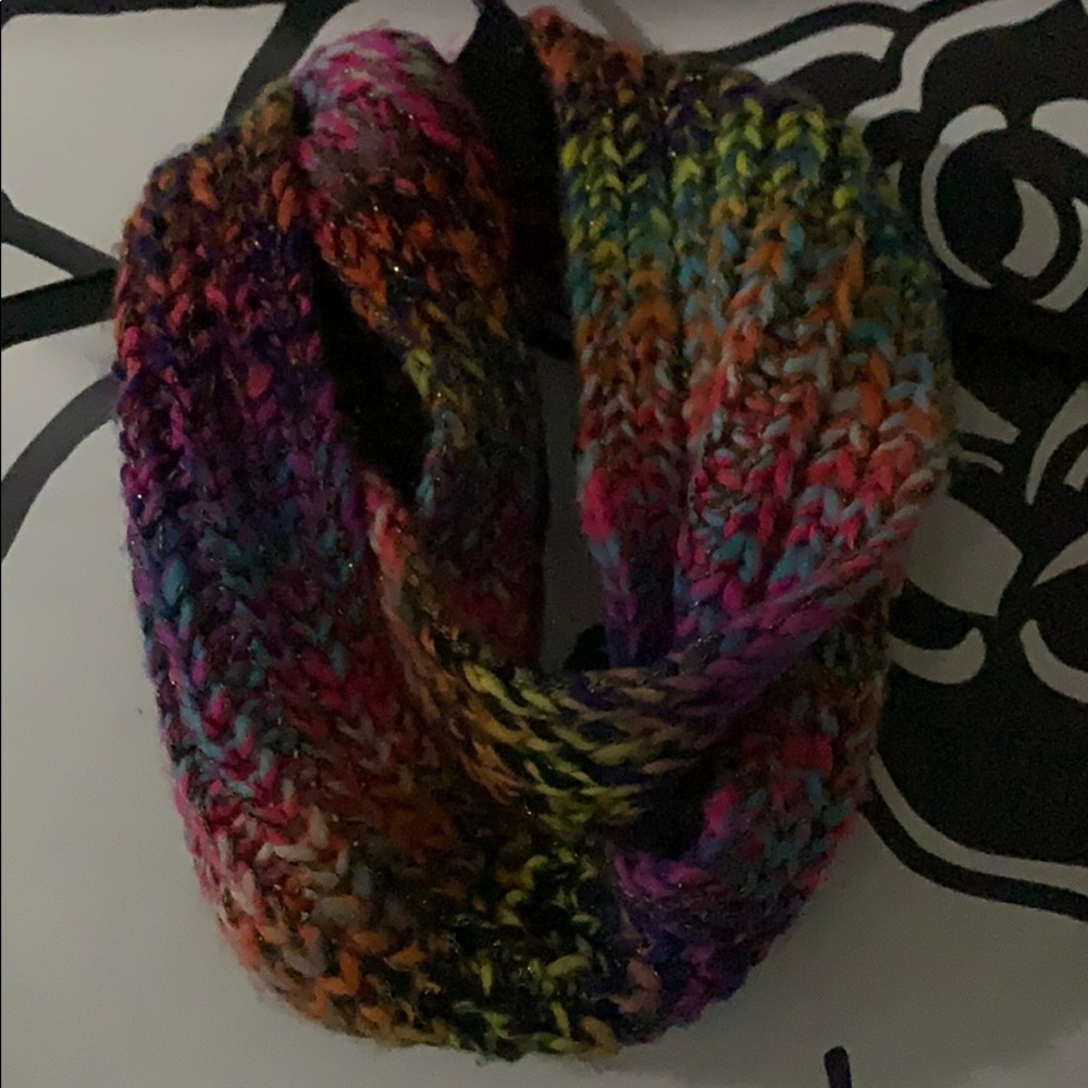 Rainbow betsey Johnson infinity scarf
